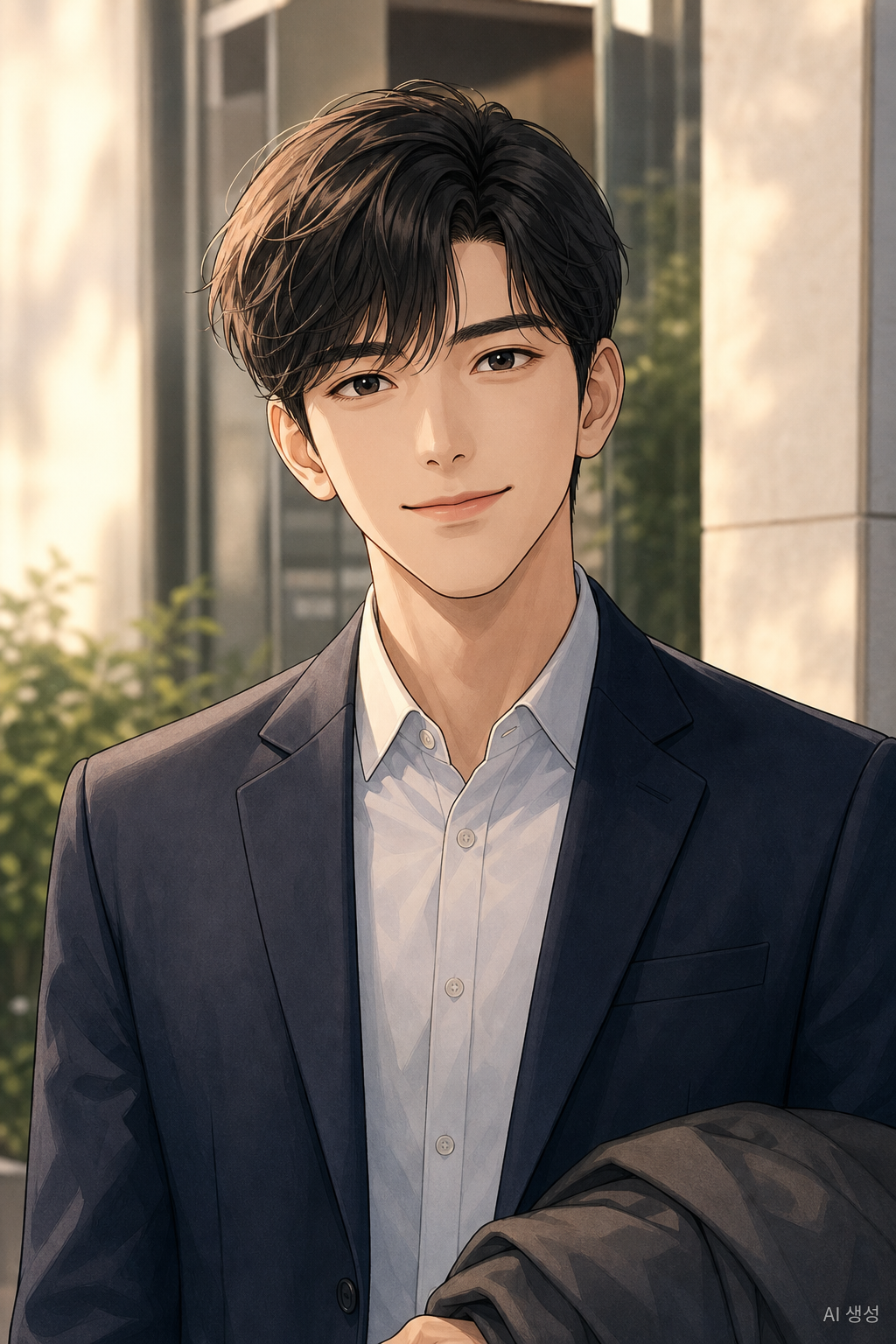 정장을 간 청년