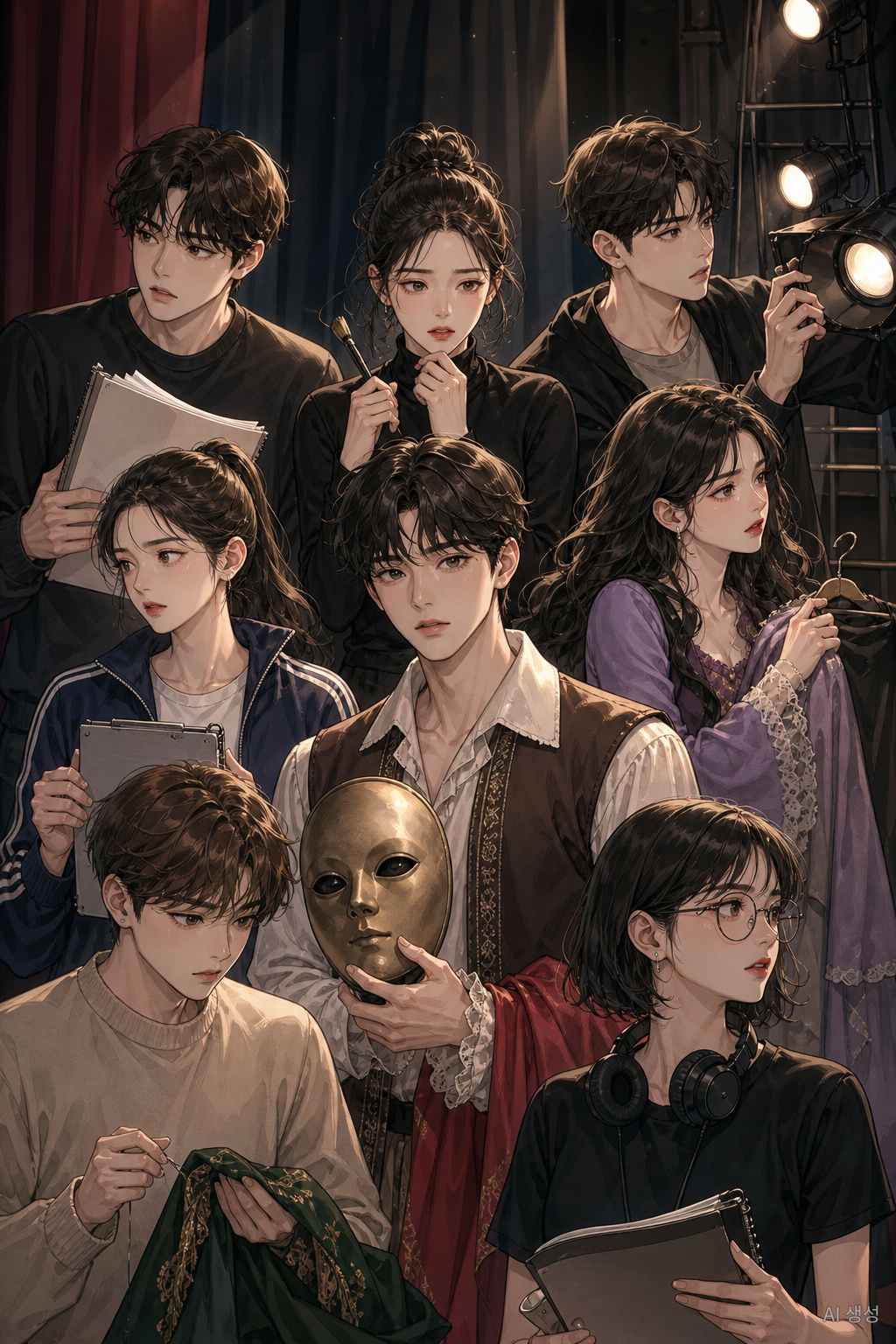 연극부원들