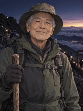 하산길의 노인