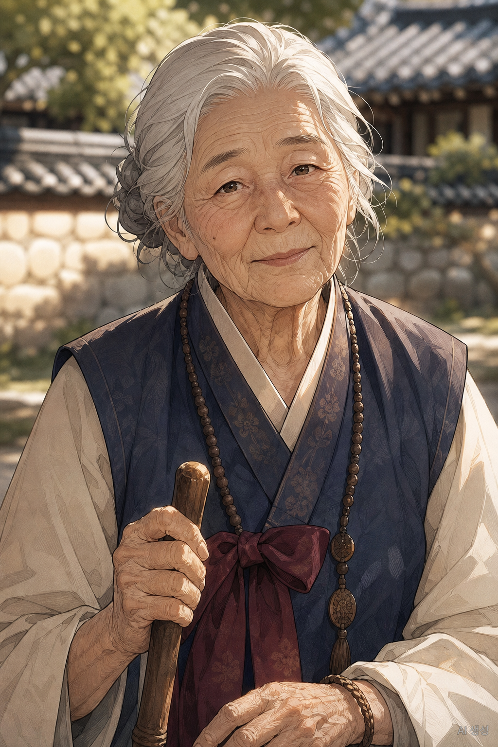 마을의 할머니 로누