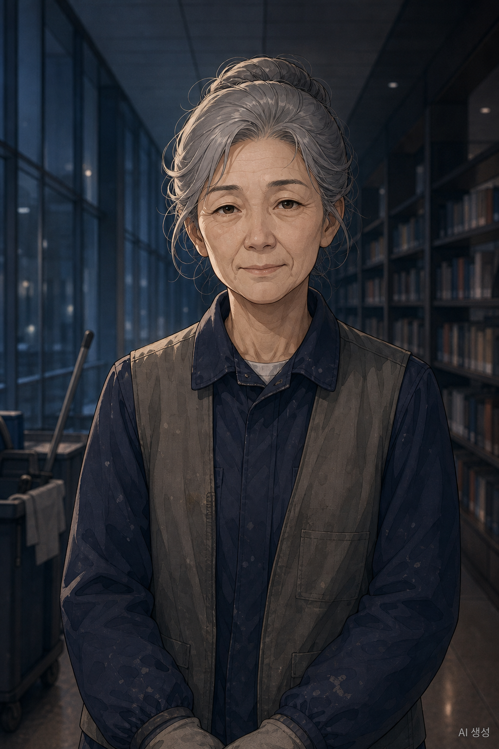 도서관 청소 직원