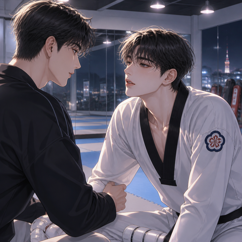태권도 선수의 응원, 도장의 한밤중