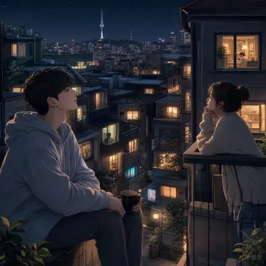 원룸 촌의 밤거리