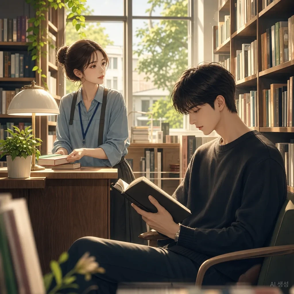 동네 도서관의 조용한 만남