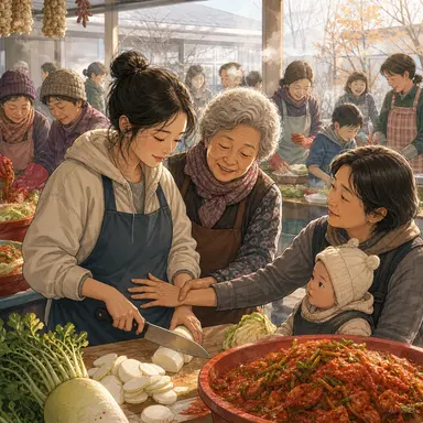 冬至醃菜日，全村齊聚